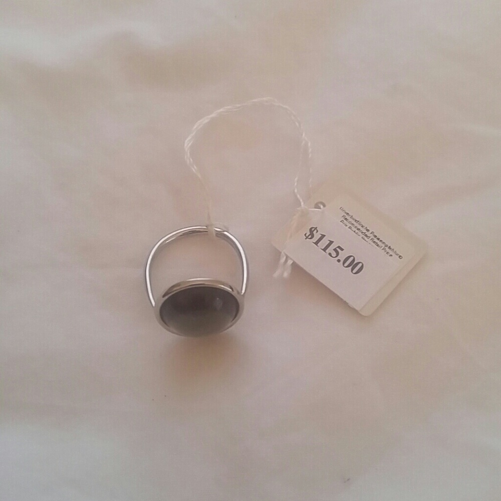 Calvin Klein ring. Smokey grey NWT approx size 8